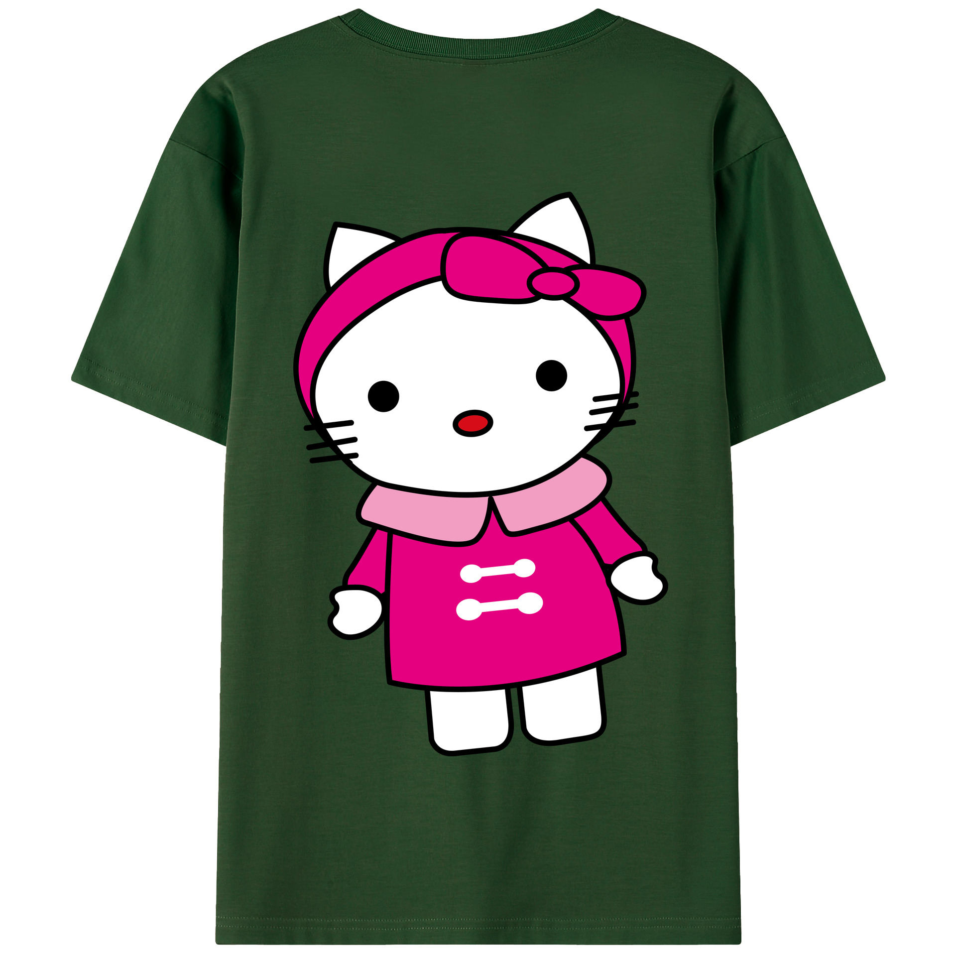 （画像用） Hello Kitty ハローキティ 綿100％半袖Tシャツ（背面プリント）